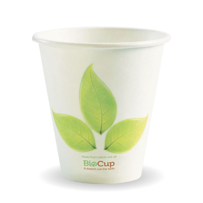 8oz* S/W PLA Coated Cup Leaf Print 1000/Carton