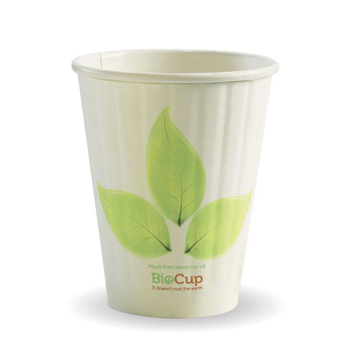 8oz D/W PLA Coated Cup Leaf Print 1000/Carton