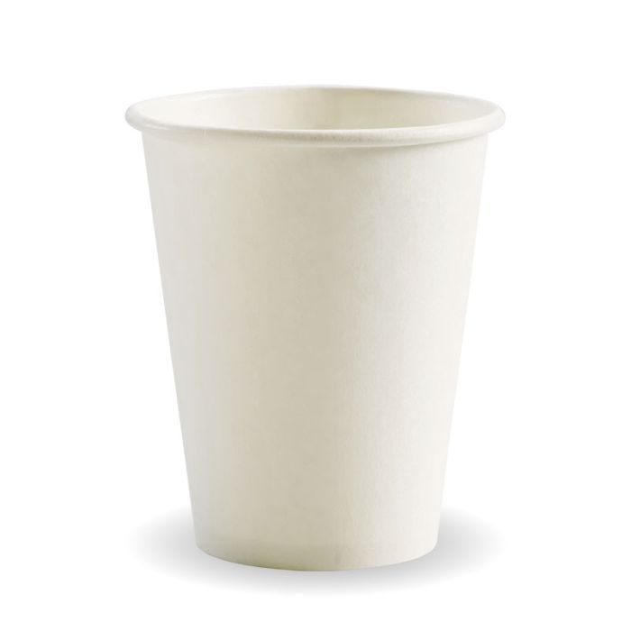 8oz S/W PLA Coated Cup Plain White 1000/Carton