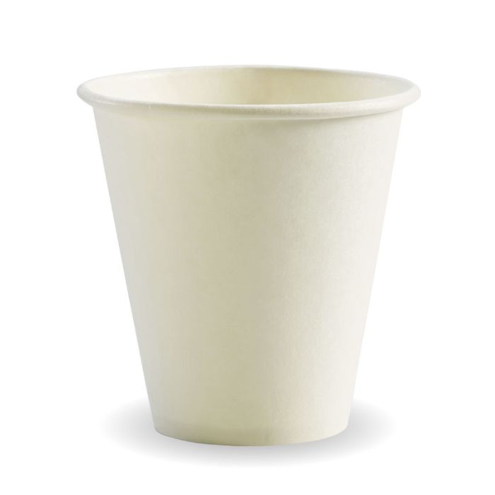 8oz* S/W PLA Coated Cup Plain White 1000/Carton