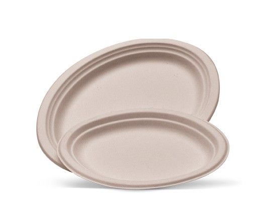 Large Bamboo Oval Plate 500/Carton