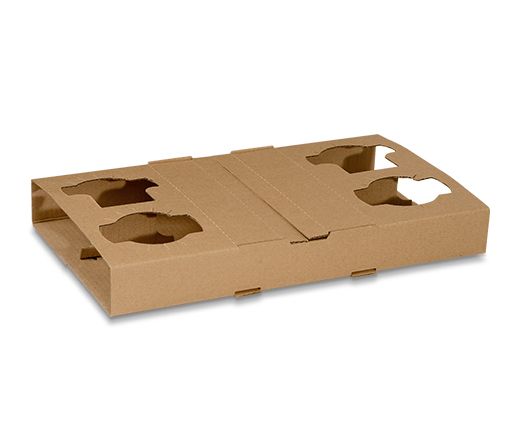 4 Cup Corrugated Drink Tray 100/Carton