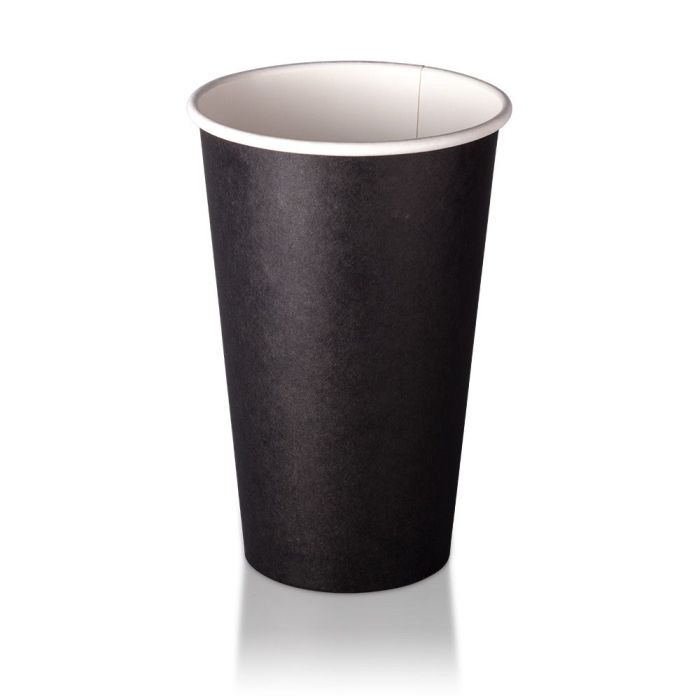 16oz S/W Cup Plain Black 1000/Carton