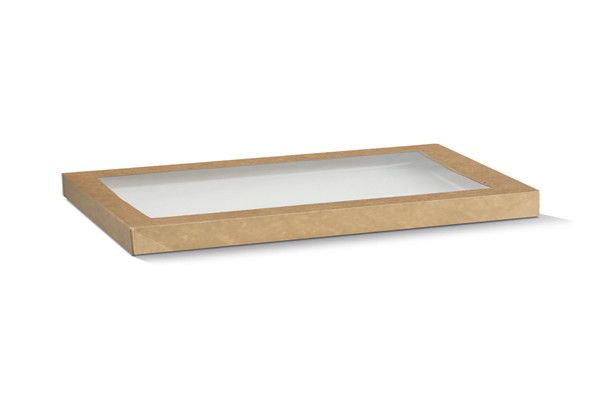 Brown/PET Large Catering Tray Lid 50/Carton