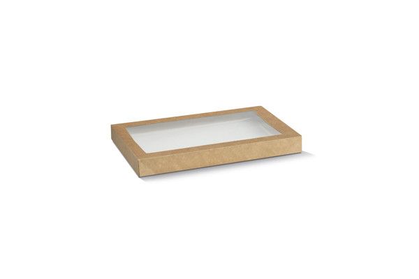 Brown/PET Small Catering Tray Lid 100/Carton