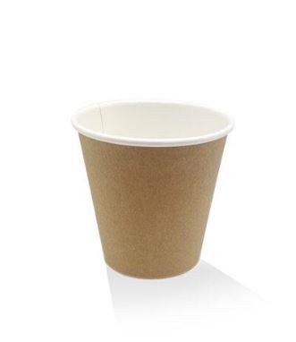 8oz* S/W Cup Plain Brown 1000/Carton