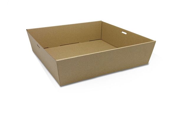 Large Square Catering Tray Brown 100/Carton