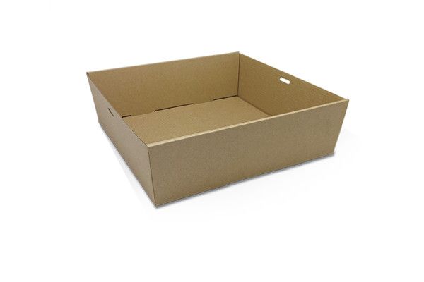Medium Square Catering Tray Brown 100/Carton