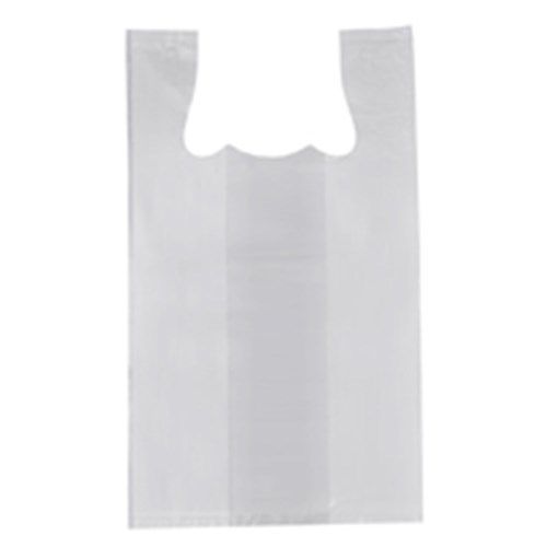 37um Small White Reusable Plastic Singlet Bag 9kg